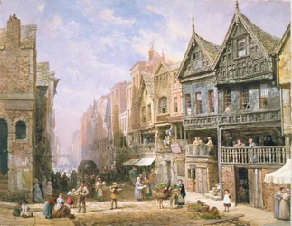 Watergate Street, Blick Richtung Eastgate, Chester, ca. 1870